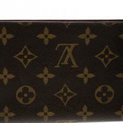 Pre Owned Louis Vuitton Burgundy Monogram Canvas Insolite Wallet