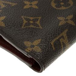 Pre Owned Louis Vuitton Burgundy Monogram Canvas Insolite Wallet
