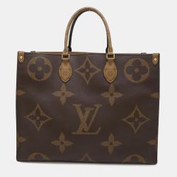 Louis Vuitton Onthego Red Monogram Monogram Reverse Canvas Monogram Giant Size Gm