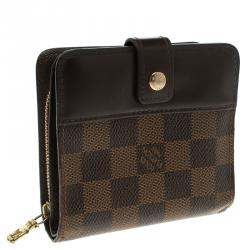Pre Owned محفظة لوي فيتون زيبي كومباكت كانفاس دامييه أيبين
