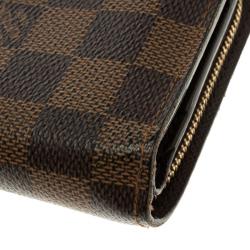 Pre Owned محفظة لوي فيتون زيبي كومباكت كانفاس دامييه أيبين