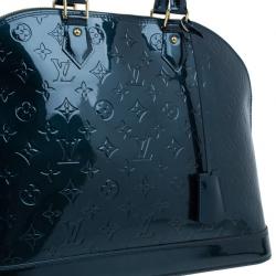 Pre Owned Louis Vuitton Green Monogram Vernis Alma GM