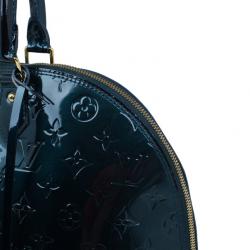Pre Owned Louis Vuitton Green Monogram Vernis Alma GM