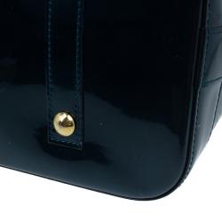 Pre Owned Louis Vuitton Green Monogram Vernis Alma GM