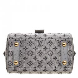 مملوكة مسبقًا حقيبة لوي فيتون كوميدي كاروسيل جلد ثعبان/نعام فضي/رصاصي مونوغرامي وقماش