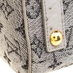 مملوكة مسبقًا حقيبة لوي فيتون كوميدي كاروسيل جلد ثعبان/نعام فضي/رصاصي مونوغرامي وقماش