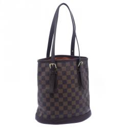 Pre Owned Louis Vuitton Damier Ebene Canvas Petit Bucket Bag