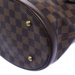 Pre Owned Louis Vuitton Damier Ebene Canvas Petit Bucket Bag