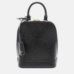 Louis Vuitton Alma Backpack Epi Noir Bag Leather Black