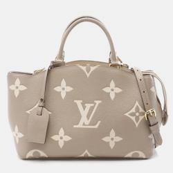 Louis Vuitton Petit Pale Pm Handbag Leather Monogram Empreinte Beige