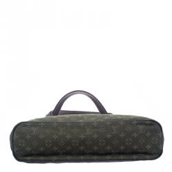 Pre Owned Louis Vuitton Khaki Green Monogram Mini Lin Lucille PM Bag