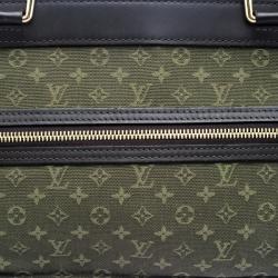 Pre Owned Louis Vuitton Khaki Green Monogram Mini Lin Lucille PM Bag
