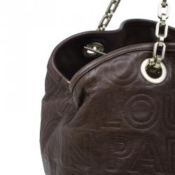 Pre Owned حقيبة لوي فيتون باريس سوبل ويسبر GM جلد بني منقوش