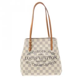 LOUIS VUITTON Damier Azur Canvas Cabas PM Beach Bag Limited