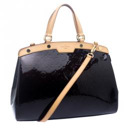 Pre Owned Louis Vuitton Amarante Monogram Vernis Brea MM Bag