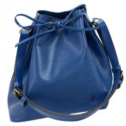 Louis Vuitton Toledo Blue Epi Leather Petit Noe Bag