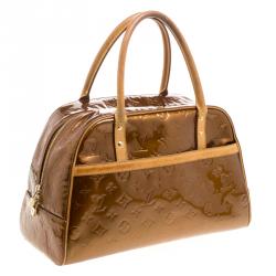 Pre Owned Louis Vuitton Bronze Monogram Vernis Tompkins Square Bag