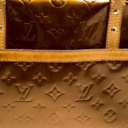Pre Owned Louis Vuitton Bronze Monogram Vernis Tompkins Square Bag