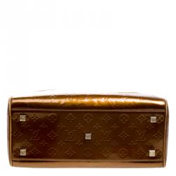 Pre Owned Louis Vuitton Bronze Monogram Vernis Tompkins Square Bag