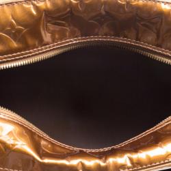 Pre Owned Louis Vuitton Bronze Monogram Vernis Tompkins Square Bag