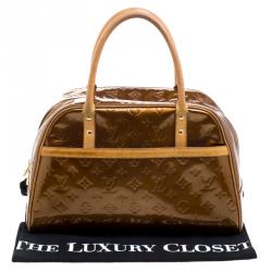 Pre Owned Louis Vuitton Bronze Monogram Vernis Tompkins Square Bag