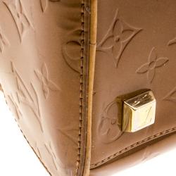 Pre Owned Louis Vuitton Bronze Monogram Vernis Tompkins Square Bag