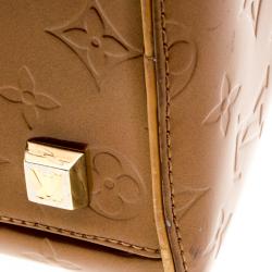 Pre Owned Louis Vuitton Bronze Monogram Vernis Tompkins Square Bag