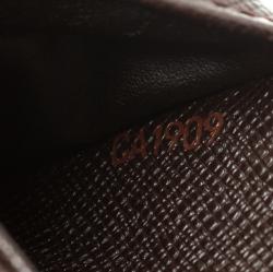 Pre Owned Louis Vuitton Damier Ebene Canvas Compact Zippy Wallet