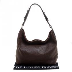 Pre Owned Louis Vuitton Chocolate Monogram Antheia Leather PM Bag