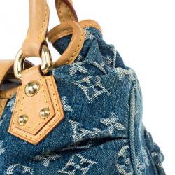 مملوكة مسبقًا Louis Vuitton Blue Monogram Denim Pleaty Handbag PM