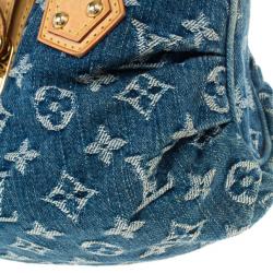 مملوكة مسبقًا Louis Vuitton Blue Monogram Denim Pleaty Handbag PM