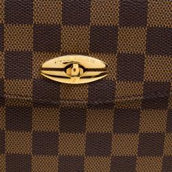 Pre Owned Louis Vuitton Damier Ebene Canvas Malesherbes Top Handle Bag