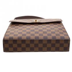 Pre Owned Louis Vuitton Damier Ebene Canvas Malesherbes Top Handle Bag