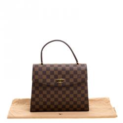Pre Owned Louis Vuitton Damier Ebene Canvas Malesherbes Top Handle Bag