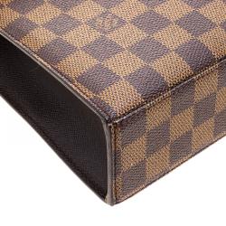 Pre Owned Louis Vuitton Damier Ebene Canvas Malesherbes Top Handle Bag