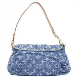 Pre Owned حقيبة لوي فيتون ميني بليتي دنيم مونوغرامي أزرق