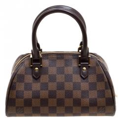 Pre Owned حقيبة لوي فيتون ميني ريبيرا كانفاس دامييه أيبين
