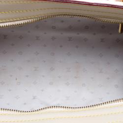 Pre Owned Louis Vuitton White Suhali Leather L'Epanoui PM Bag