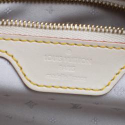 Pre Owned Louis Vuitton White Suhali Leather L'Epanoui PM Bag