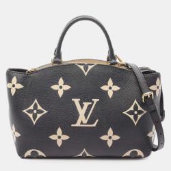 Pre Owned Louis Vuitton Black Bicolor Monogram Empreinte Giant Petit Palais