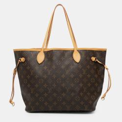Pre Owned Louis Vuitton Brown Monogram Neverfull MM