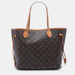 Pre Owned Louis Vuitton Brown Monogram Neverfull MM