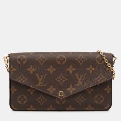 Pre Owned Louis Vuitton Brown Monogram Pochette Felicie