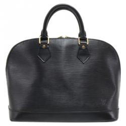 Pre Owned Louis Vuitton Noir Epi Leather Alma PM Bag