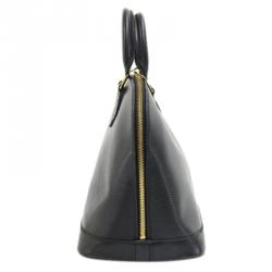 Pre Owned Louis Vuitton Noir Epi Leather Alma PM Bag