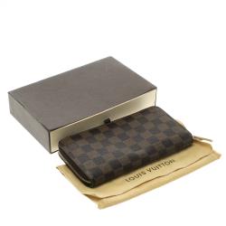 Pre Owned محفظة لوي فيتون زيبي كانفاس دامييه أيبين