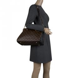 Pre Owned Louis Vuitton Black Monogram Canvas Pallas Bag