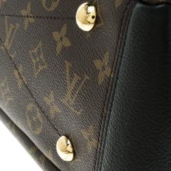 Pre Owned Louis Vuitton Black Monogram Canvas Pallas Bag