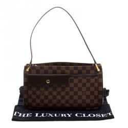 Pre Owned Louis Vuitton Damier Ebene Canvas Aubagne Bag