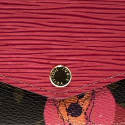 Pre Owned Louis Vuitton Coquelicot Monogram Canvas and Epi Leather Ramages Sarah Wallet